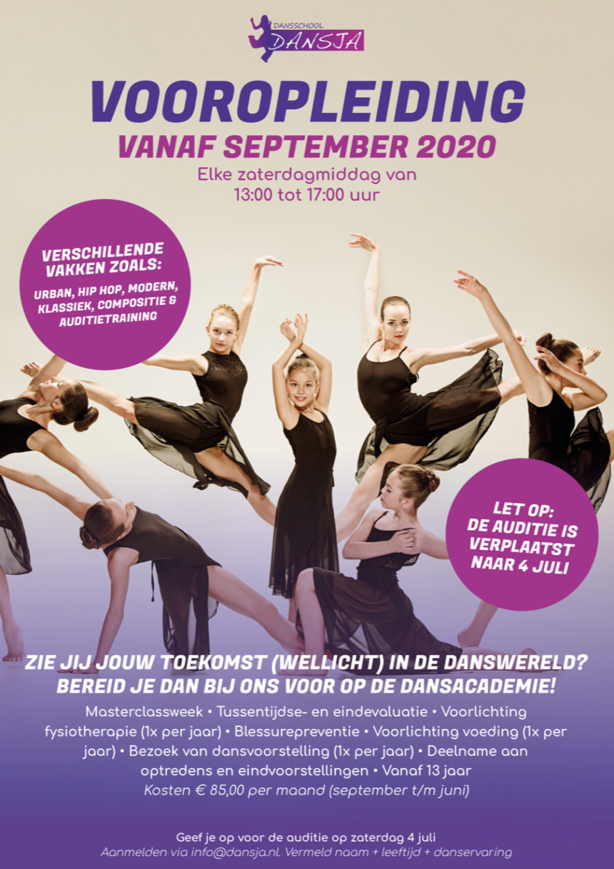 Vooropleiding *start september 2020*