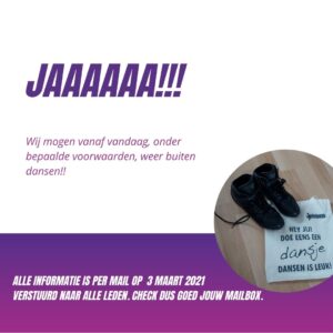 Wij gaan buiten dansen!