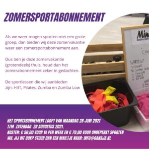 Zomersportabonnement