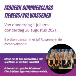 Modern Summerclass tieners en volwassenen