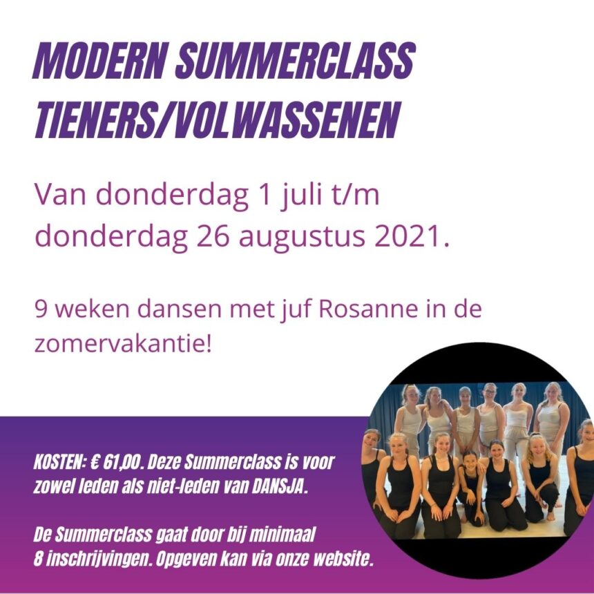 Modern Summerclass tieners en volwassenen