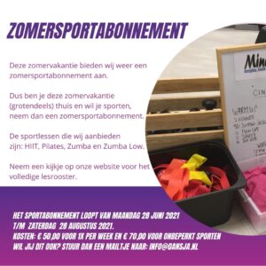 Zomersportabonnement