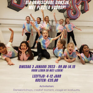 Dansdag – Dinsdag 3 januari – 9.00-14.00 uur – € 35.00