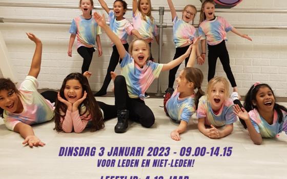 Dansdag – Dinsdag 3 januari – 9.00-14.00 uur – € 35.00