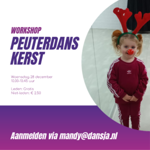 Peuterworkshop ‘Kerst’ – Woensdag 28 december – 10.00-10.45 uur