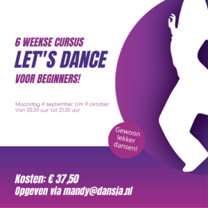 Cursus Let’s Dance voor beginners – maandagavond