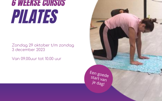 Cursus Pilates op zondag van 09.00 uur tot 10.00 uur